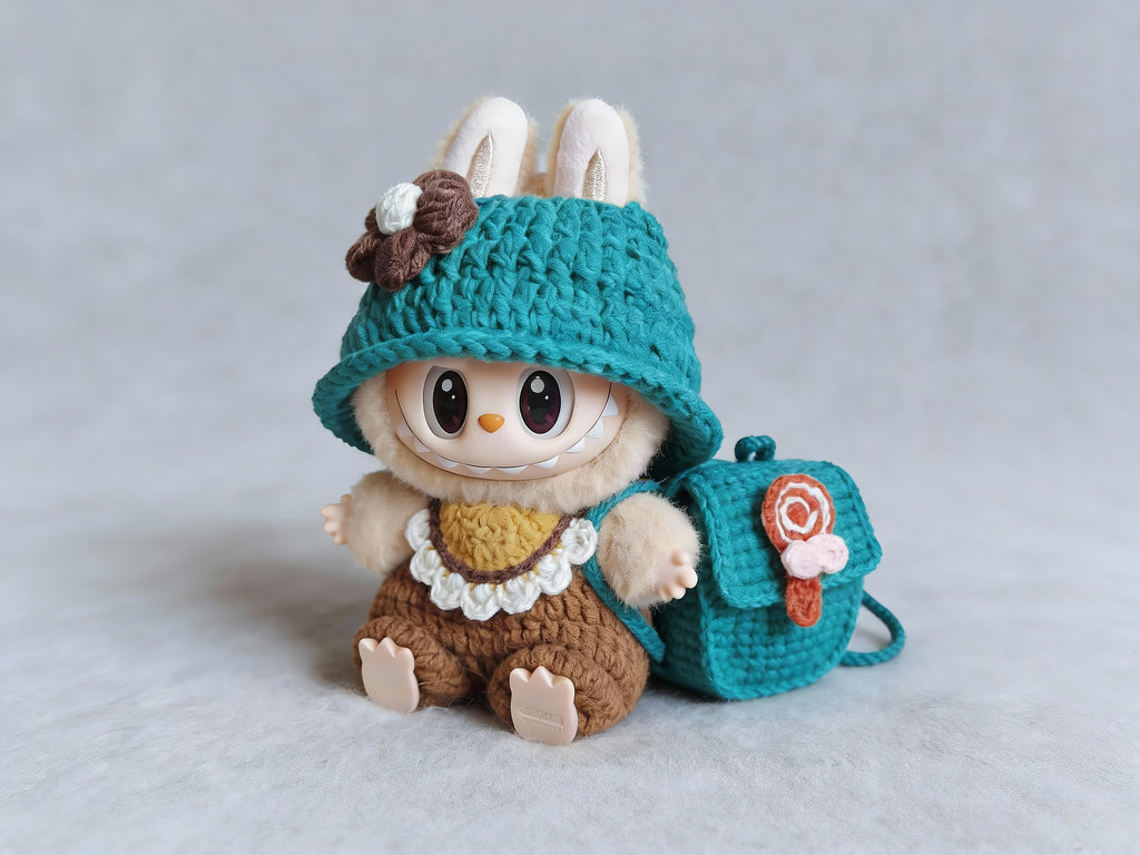 Labubu Doll's Mini Backpack Crochet Pattern | Plush pouch | Amigurumi Doll Bag| Tiny Doll Accessory