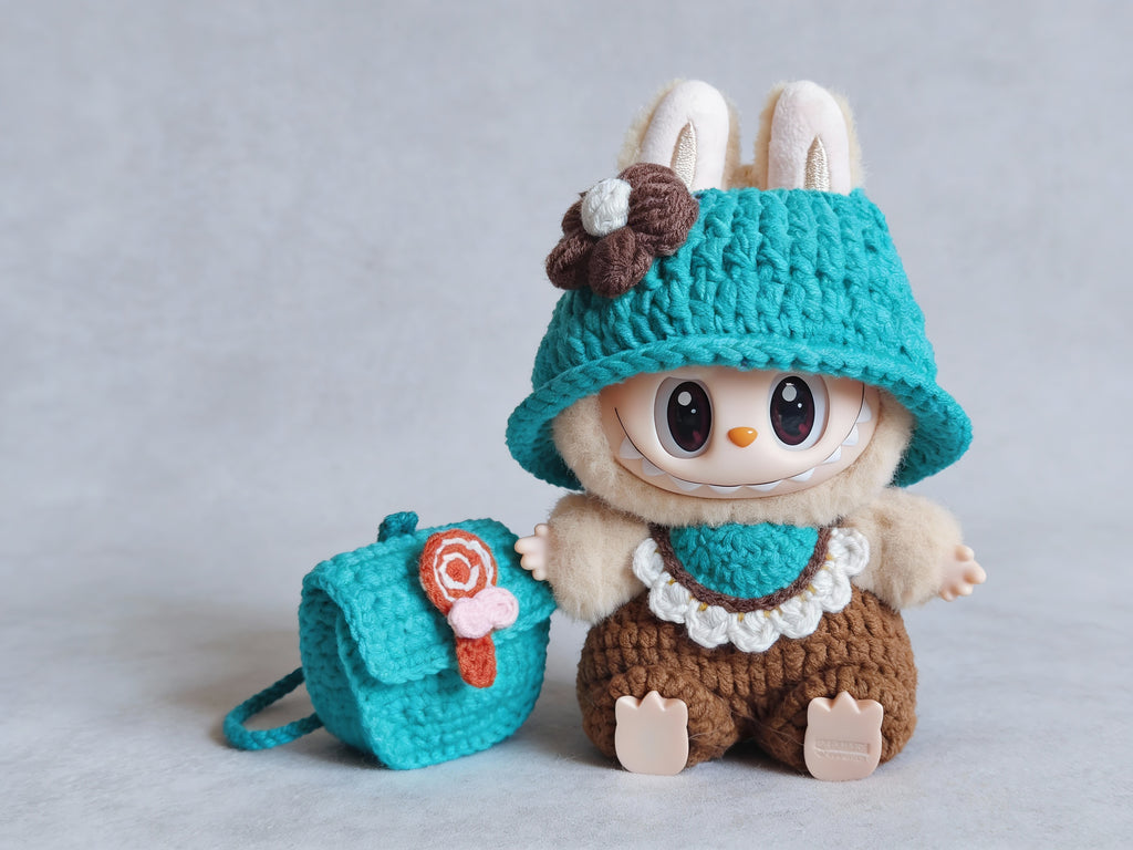 Labubu Doll's Mini Backpack Crochet Pattern | Plush pouch | Amigurumi Doll Bag| Tiny Doll Accessory