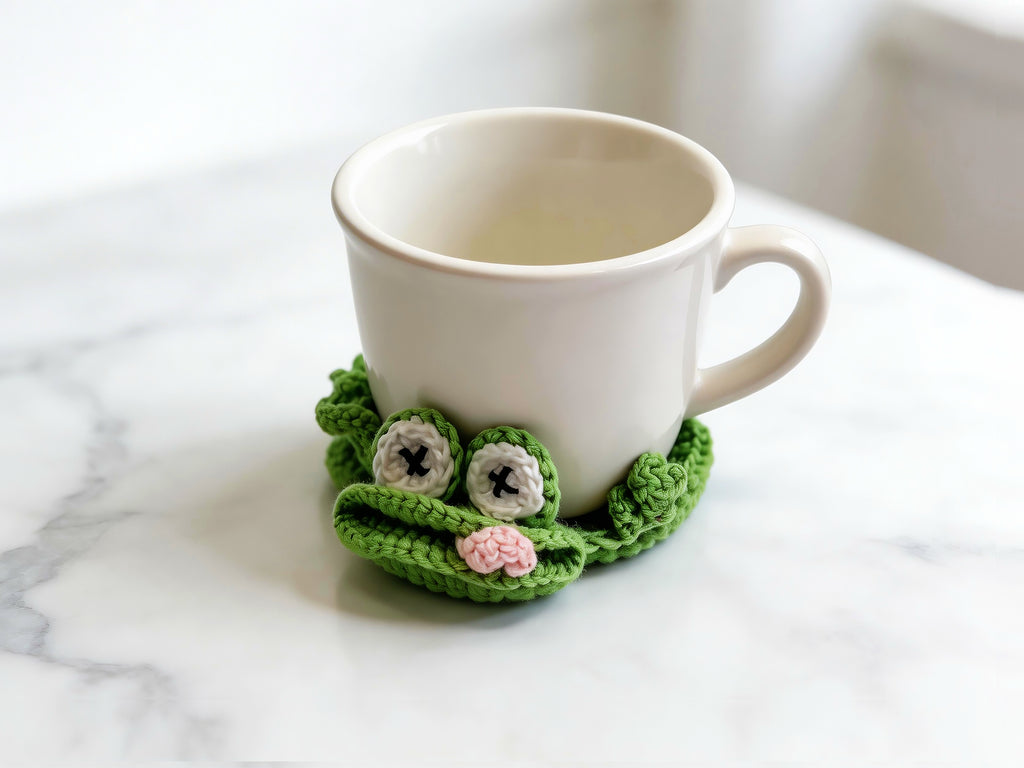 Pop Up Frog Coaster Crochet Pattern