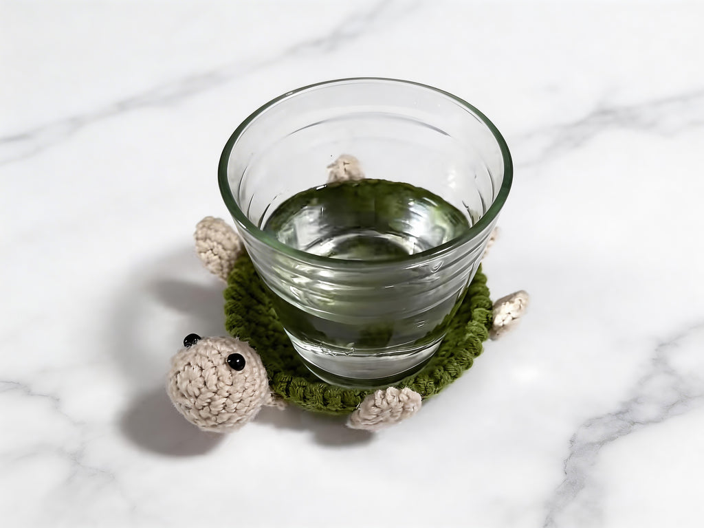 Pop-Up Turtle Coaster Crochet Pattern