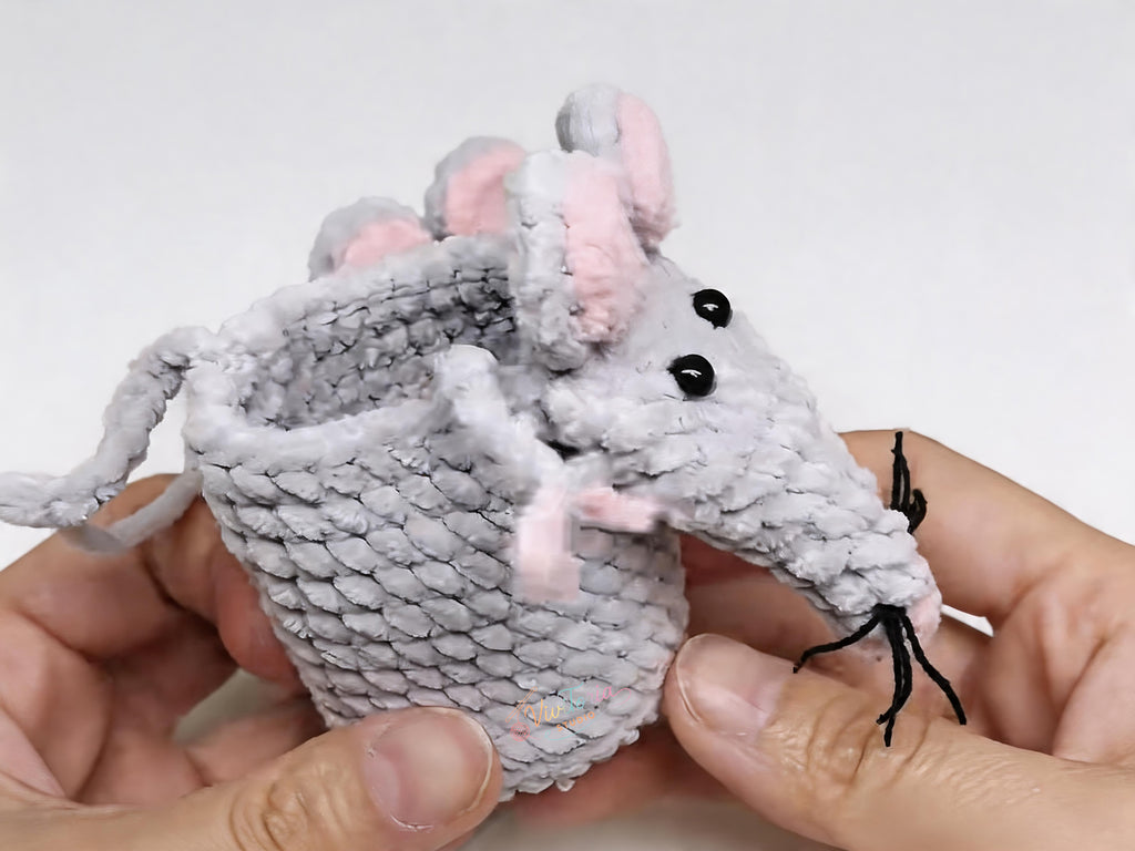 Rat Crochet Pattern Bundle – 5-in-1 Mouse Crochet Patterns,  Amigurumi Keychain Scarf Bookmark Tie