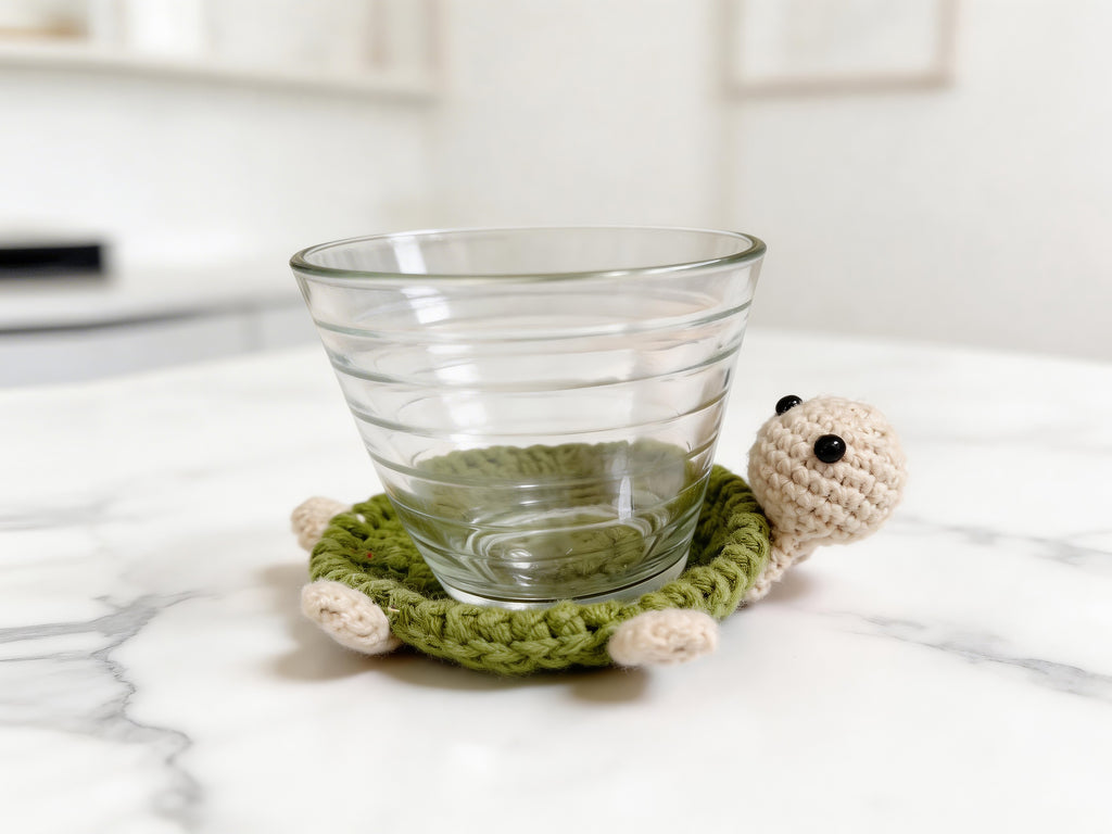 Pop-Up Turtle Coaster Crochet Pattern