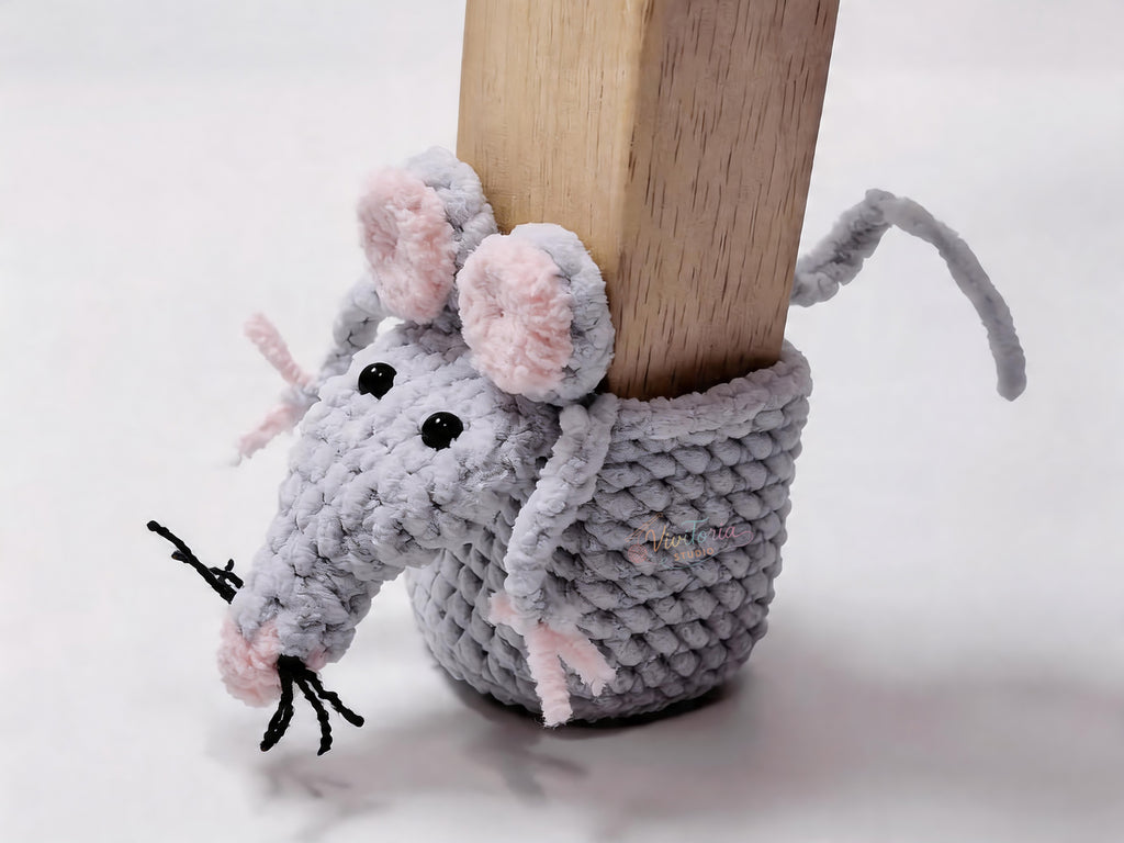 Rat Crochet Pattern Bundle – 5-in-1 Mouse Crochet Patterns,  Amigurumi Keychain Scarf Bookmark Tie