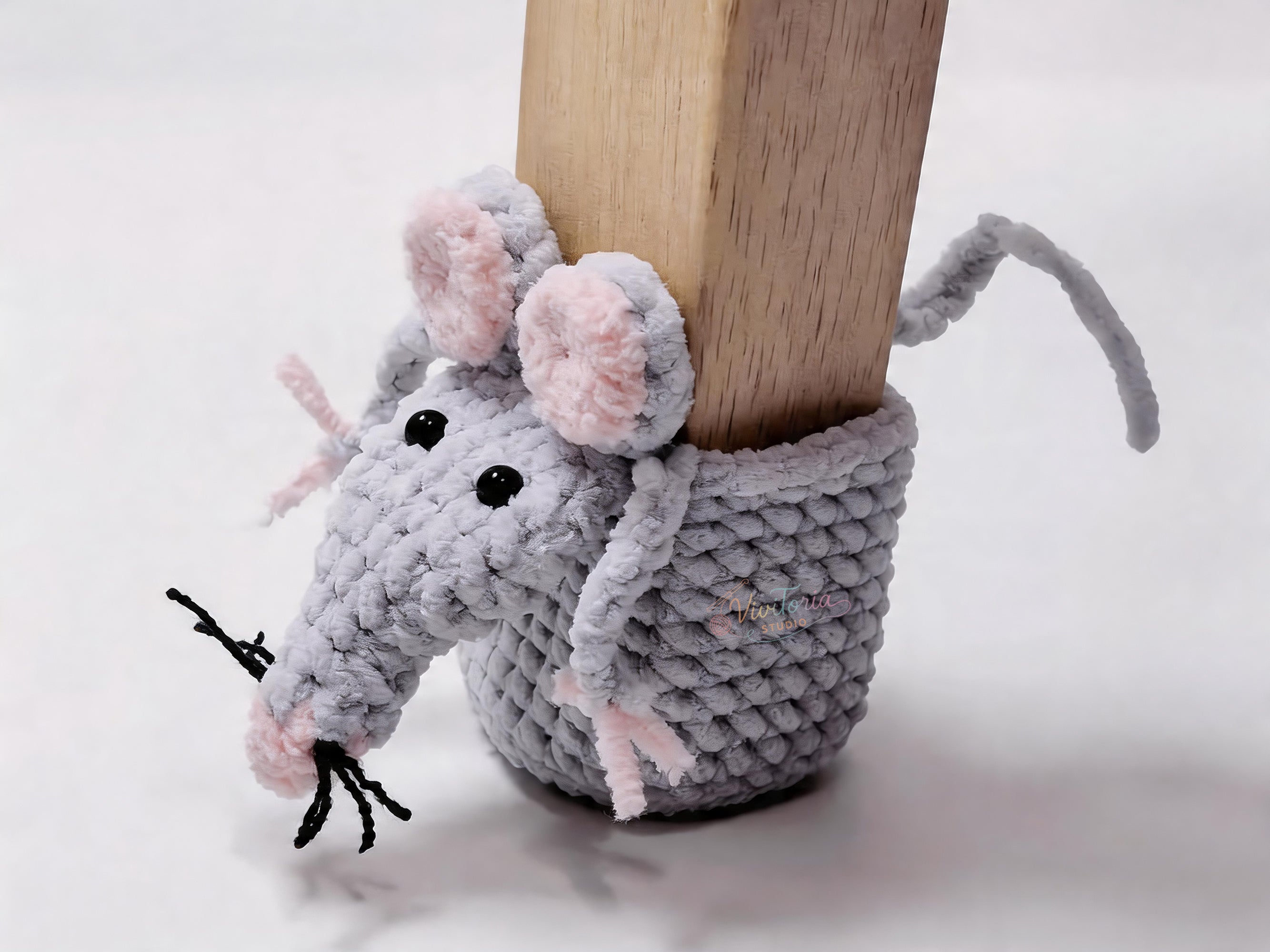 Rat Crochet Pattern Bundle – 5-in-1 Mouse Crochet Patterns,  Amigurumi Keychain Scarf Bookmark Tie