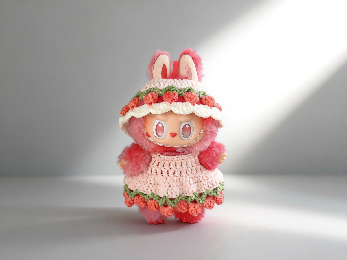 Labubu Tulip Hat & Skirt Crochet Pattern PDF – Costume for 17cm Monster Bunny