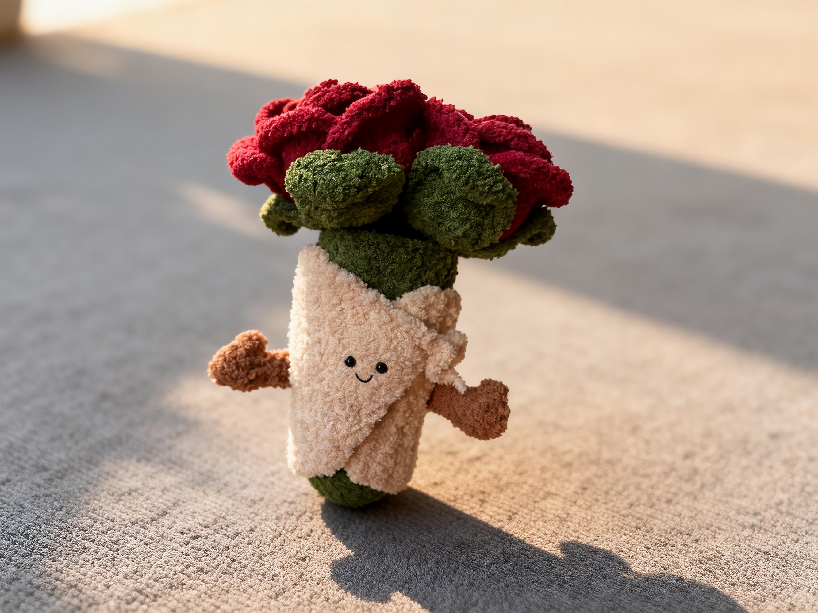 Rose Bouquet Doll Crochet Pattern, Amigurumi Flower PDF, Valentine Crochet Gift, Plush Toy