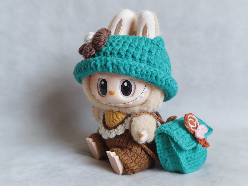 Labubu Doll's Mini Backpack Crochet Pattern | Plush pouch | Amigurumi Doll Bag| Tiny Doll Accessory