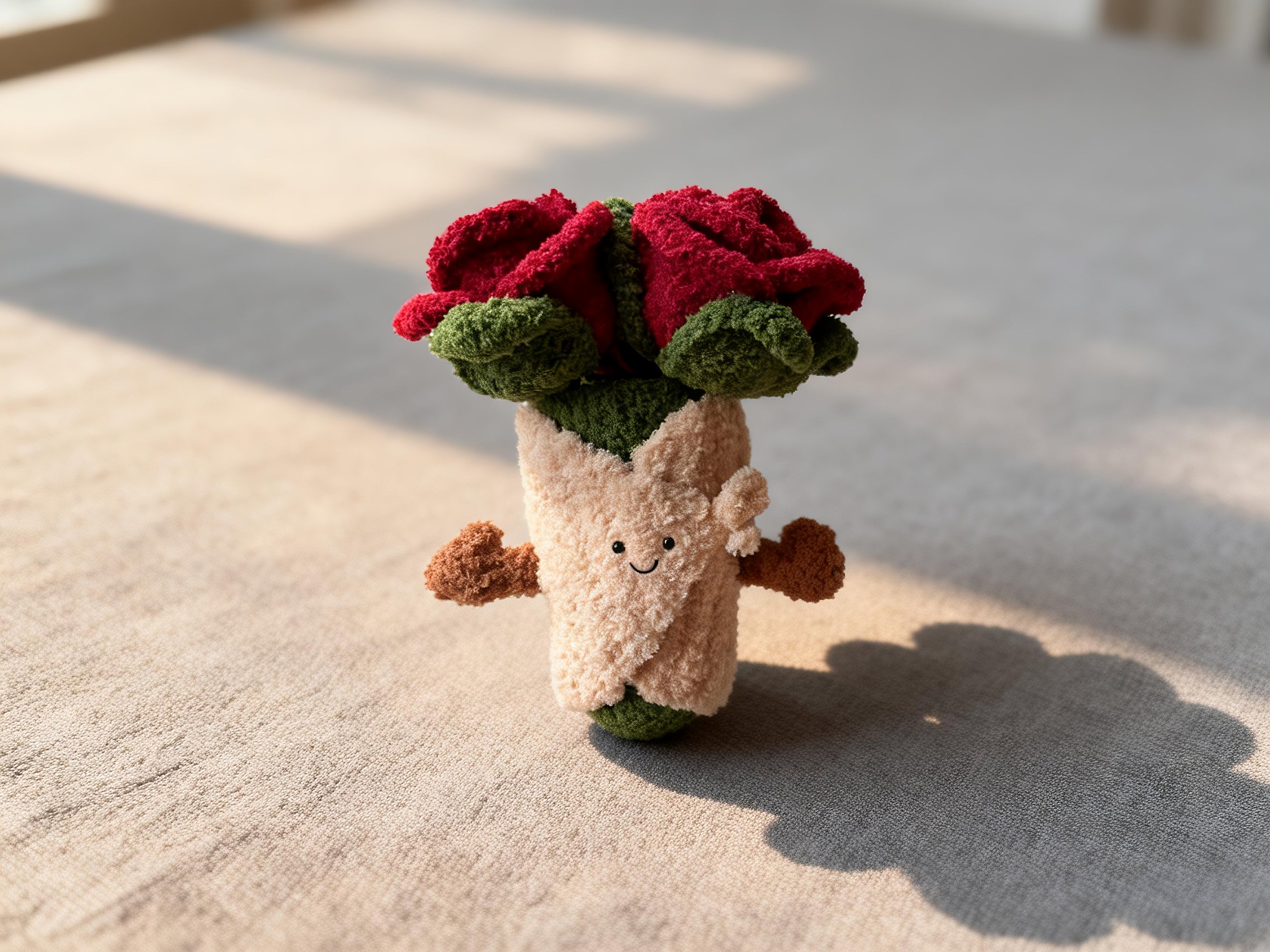 Rose Bouquet Doll Crochet Pattern, Amigurumi Flower PDF, Valentine Crochet Gift, Plush Toy