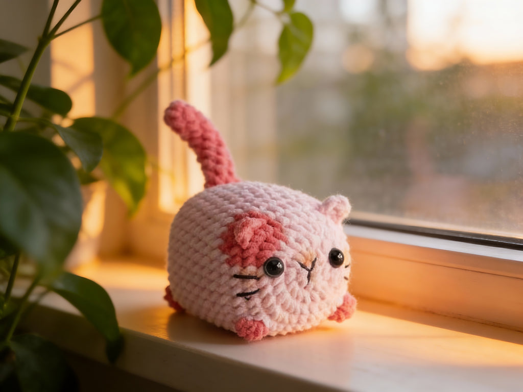 Loaf Cat Crochet Pattern Set – Pocket Kitty Amigurumi Patterns, Beginner Friendly Plush Cat