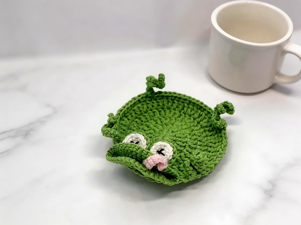 Pop Up Frog Coaster Crochet Pattern