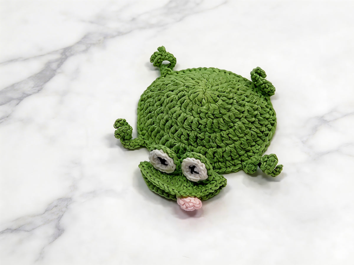 Pop Up Frog Coaster Crochet Pattern