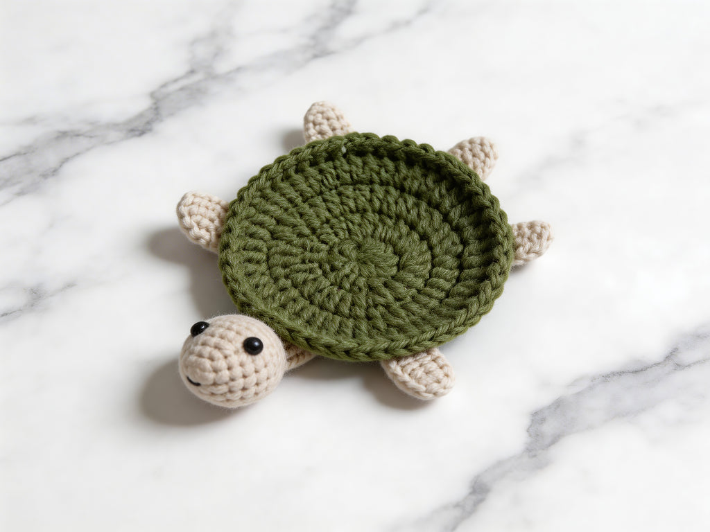 Pop-Up Turtle Coaster Crochet Pattern