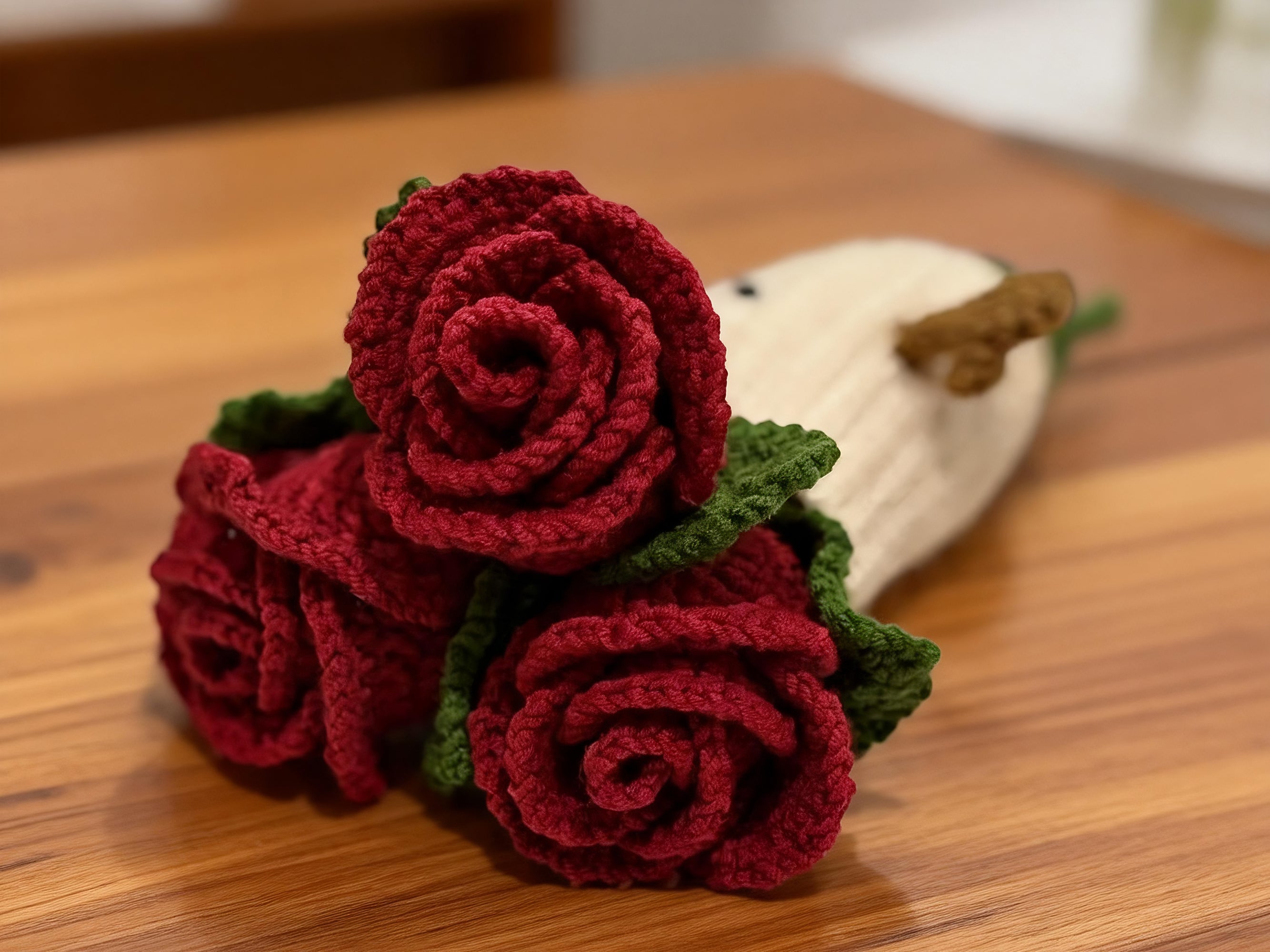 Rose Bouquet Doll Crochet Pattern, Amigurumi Flower PDF, Valentine Crochet Gift, Plush Toy