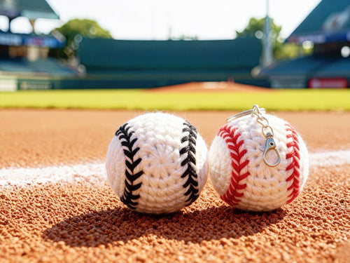 Baseball Keychain Crochet Pattern – Amigurumi Sports Ball Charm Tutorial | Mini Plush