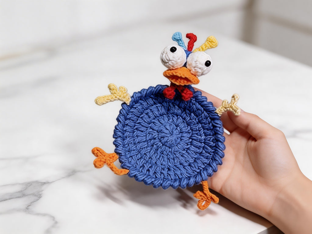 Pop Up Chick Coaster Crochet Pattern