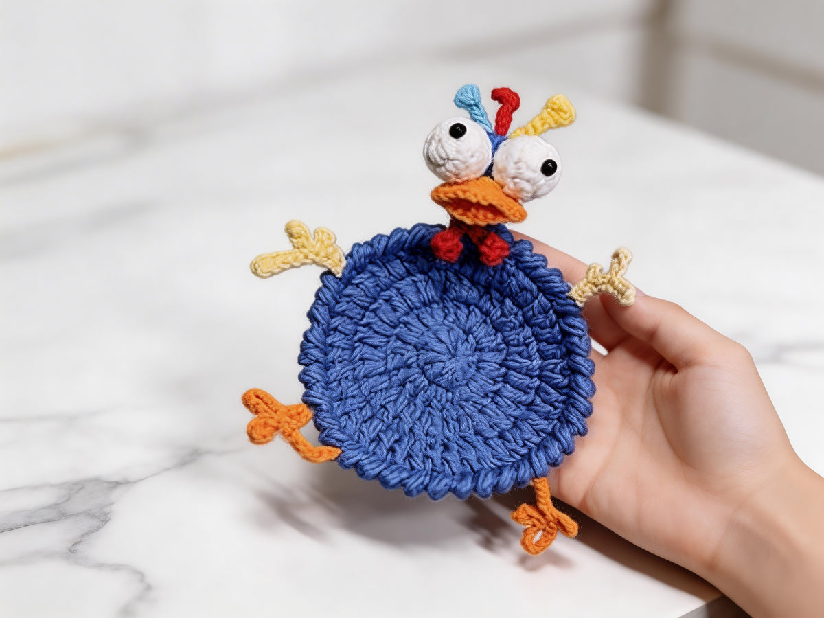 Pop Up Chick Coaster Crochet Pattern