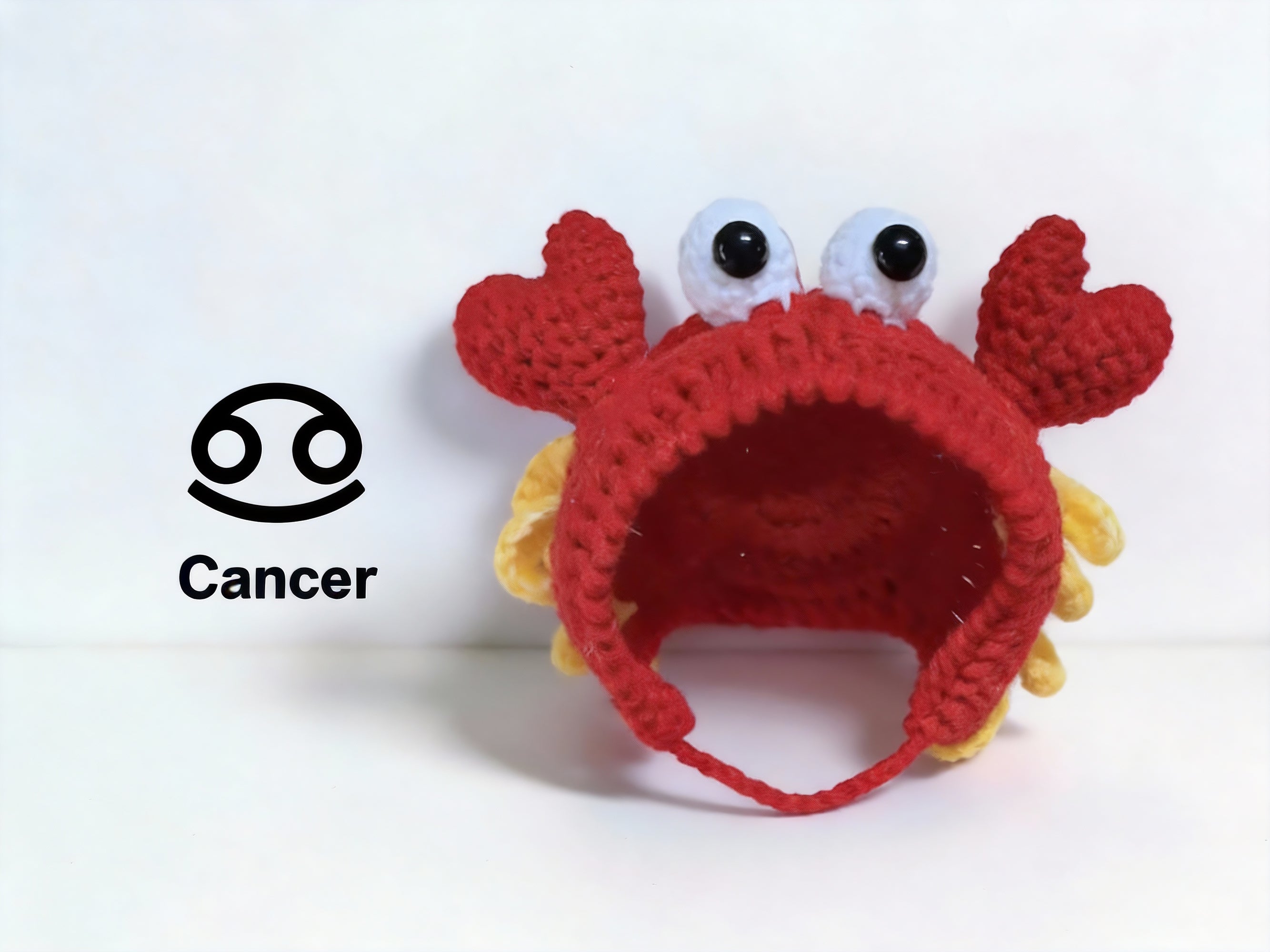 Labubu Zodiac Doll Crochet Hood Pattern, Cancer Gift, Crab Costume, 17cm doll clothes