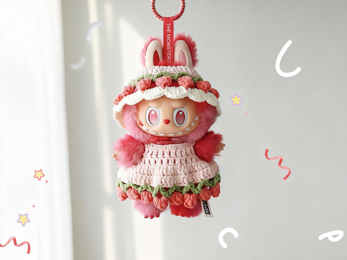 Labubu Tulip Hat & Skirt Crochet Pattern PDF – Costume for 17cm Monster Bunny