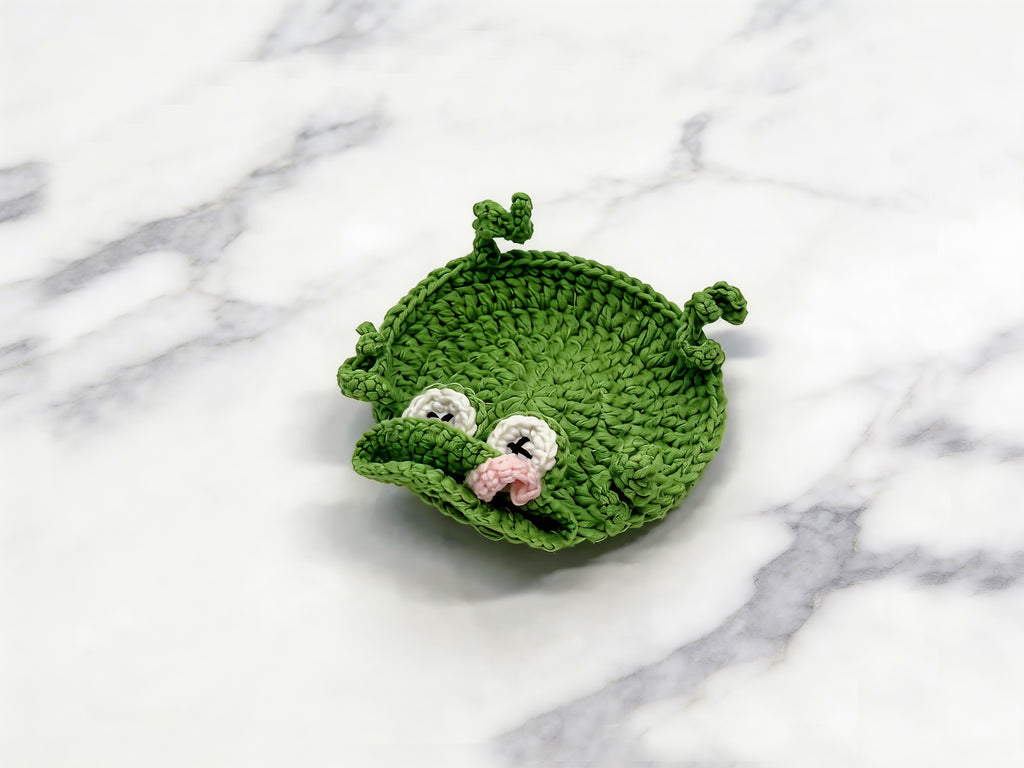 Pop Up Frog Coaster Crochet Pattern