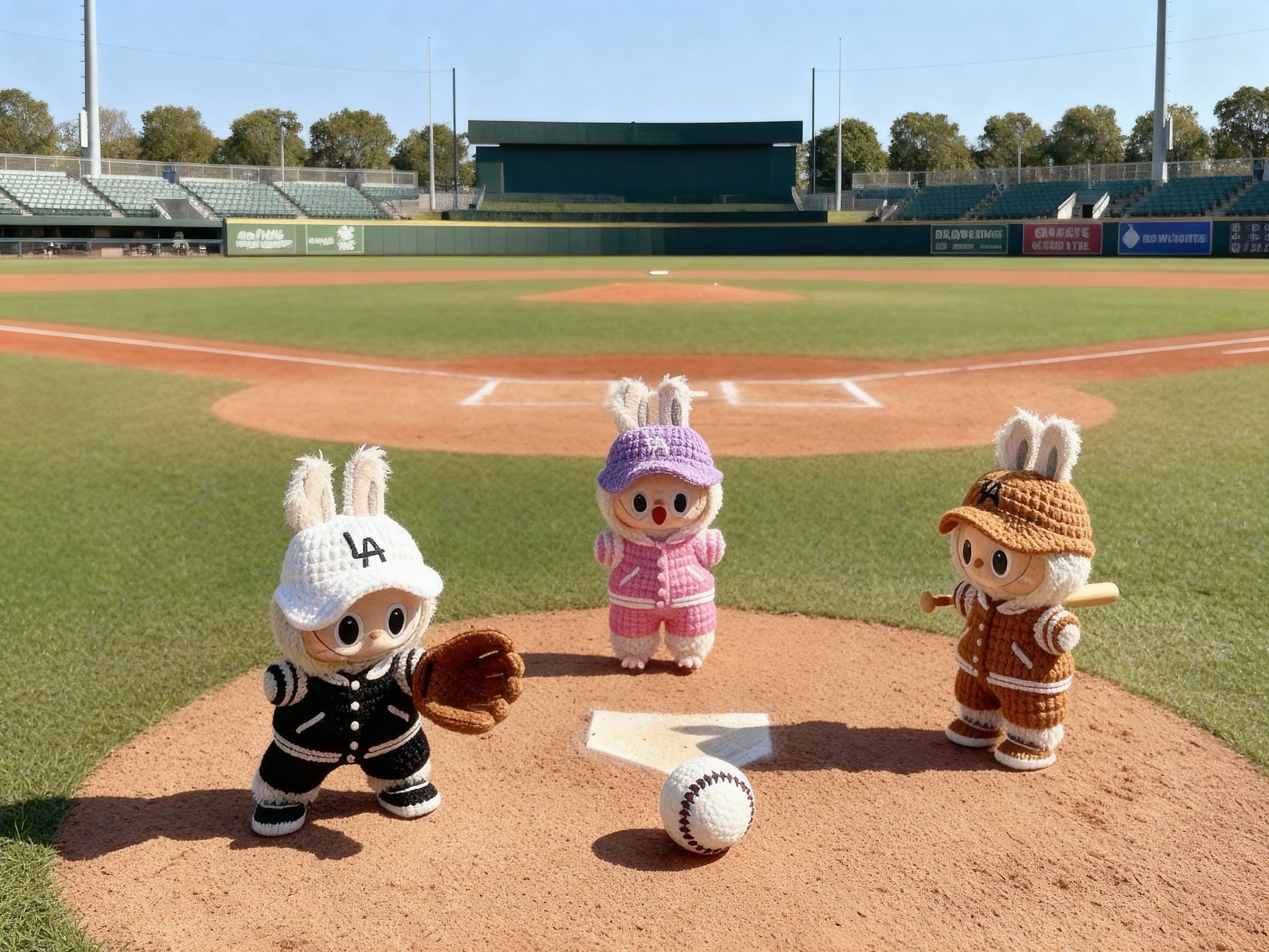 Labubu Baseball Outfit Crochet Pattern – Doll Jacket, Pants, Cap & Sneakers