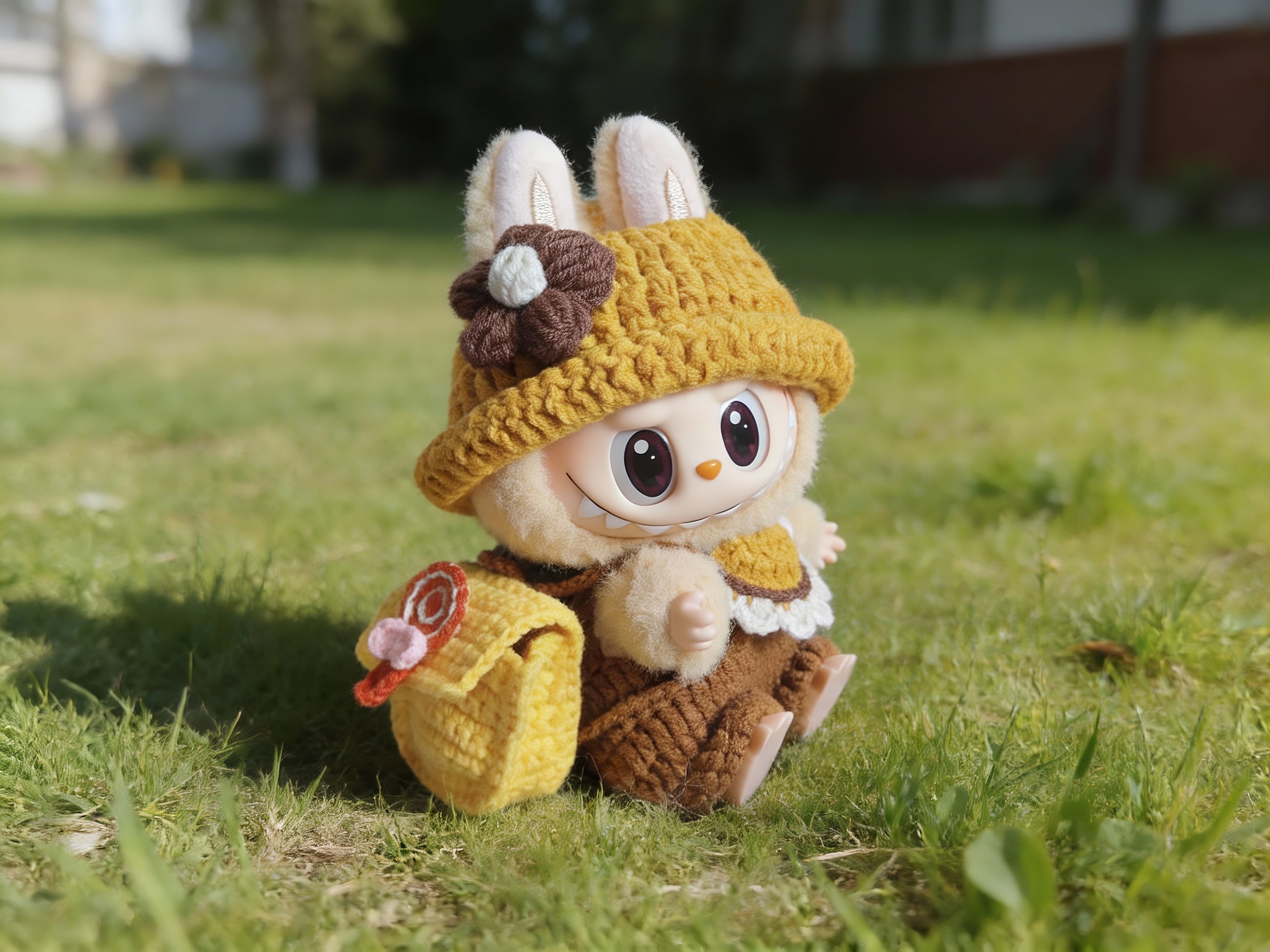 Labubu Doll's Mini Backpack Crochet Pattern | Plush pouch | Amigurumi Doll Bag| Tiny Doll Accessory