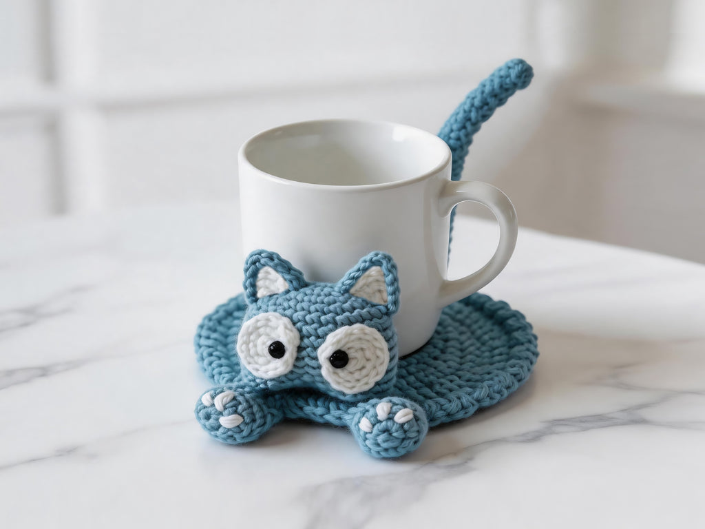 Pop Up Cat Coaster Crochet Pattern