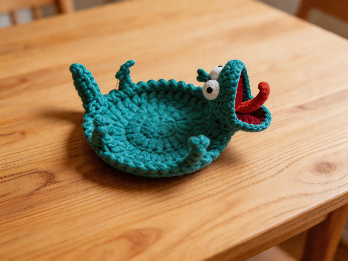 Pop-Up Little Lizard Coaster Crochet Pattern