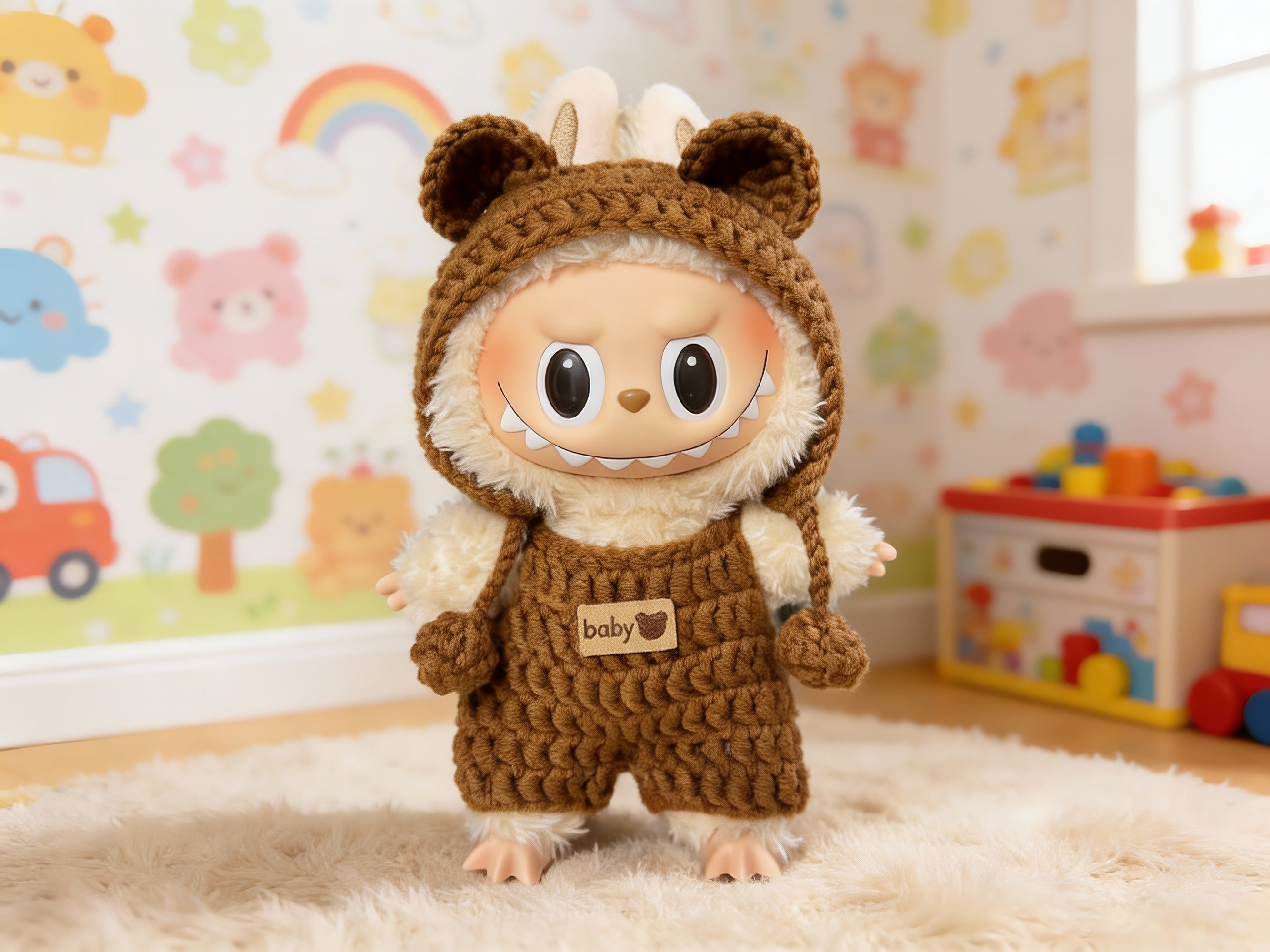 Labubu Bear Ear Hat Crochet Pattern | Doll Hat | Amigurumi Accessories