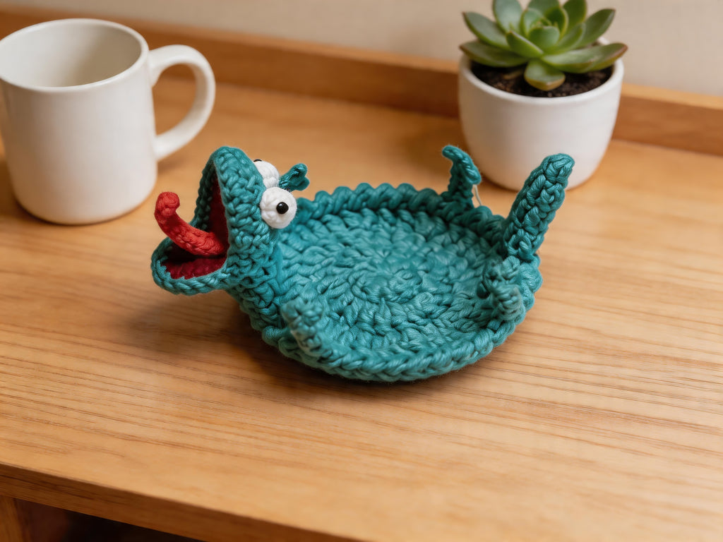 Pop-Up Little Lizard Coaster Crochet Pattern