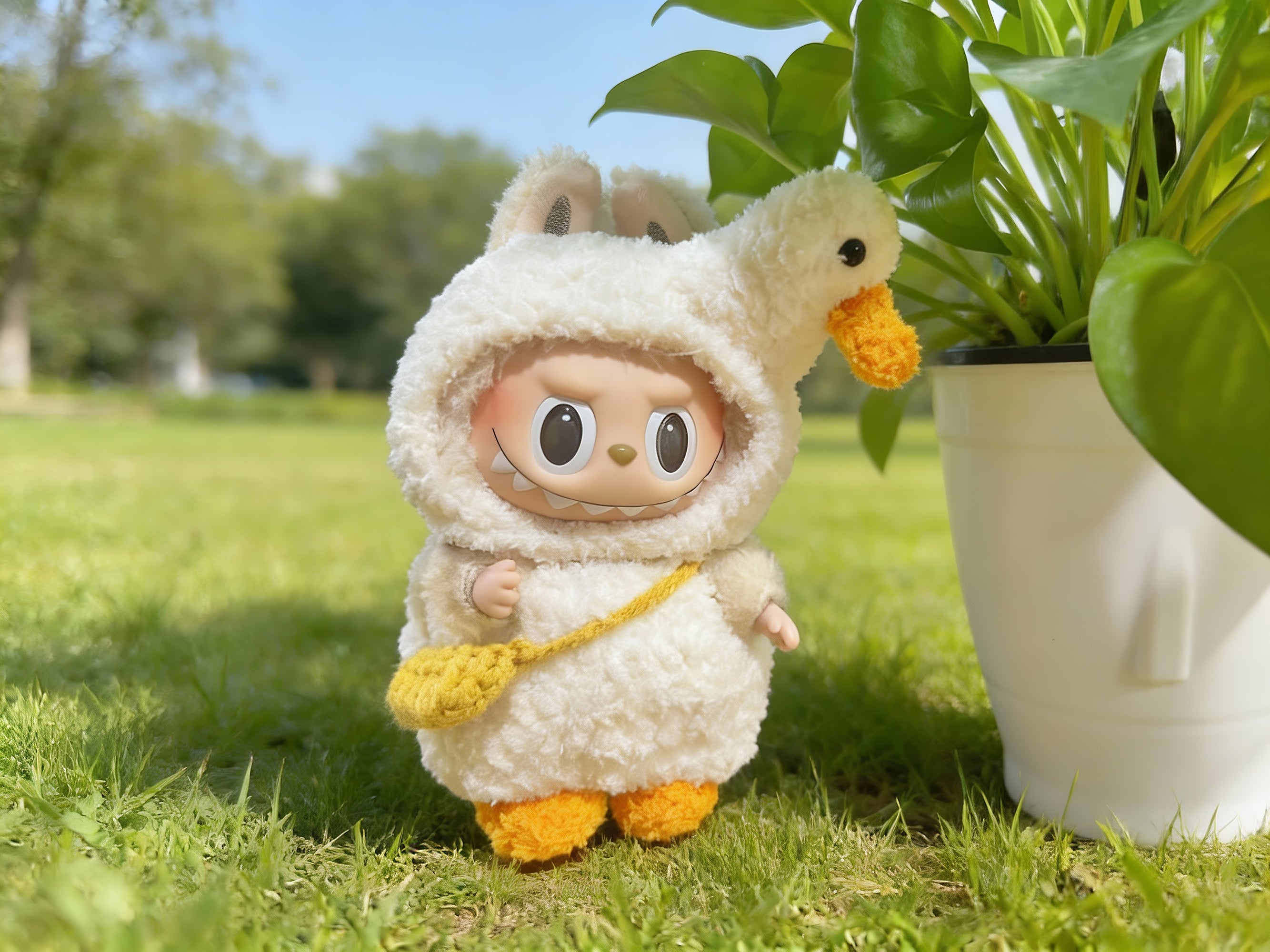 Labubu Goose Outfit Crochet Pattern –  Doll Costume with Hood, Wings & Body