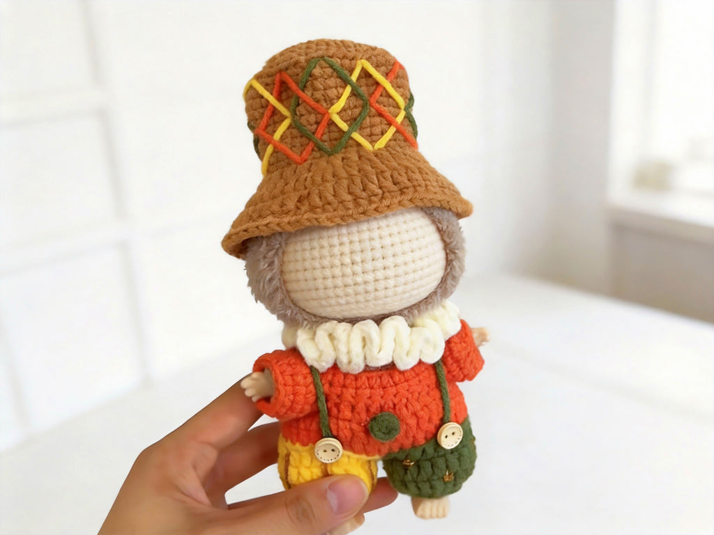Labubu Little Ringmaster Doll Outfit Crochet Pattern – Circus Jumpsuit Set