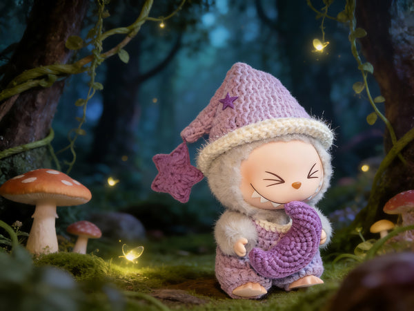 Labubu Doll Pajamas Crochet Pattern, Moon Star Dream Sleepwear, Amigurumi Outfit