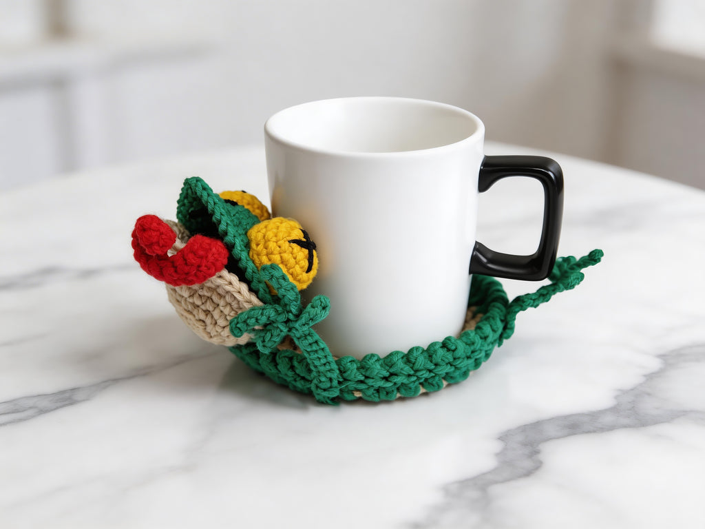 Pop-Up Lizard Coaster Crochet Pattern