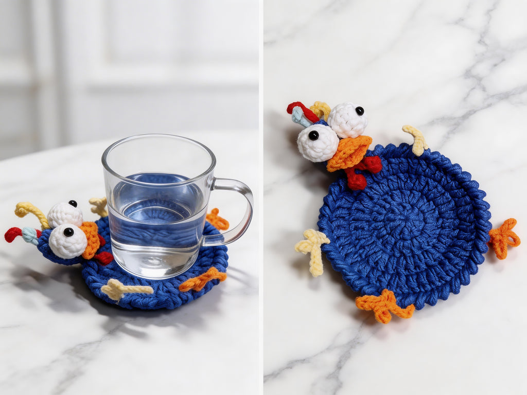Pop Up Chick Coaster Crochet Pattern