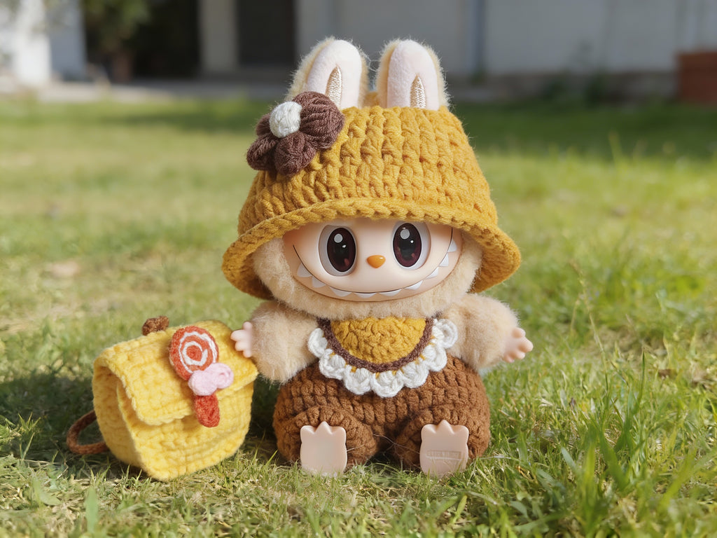 Labubu Doll's Mini Backpack Crochet Pattern | Plush pouch | Amigurumi Doll Bag| Tiny Doll Accessory