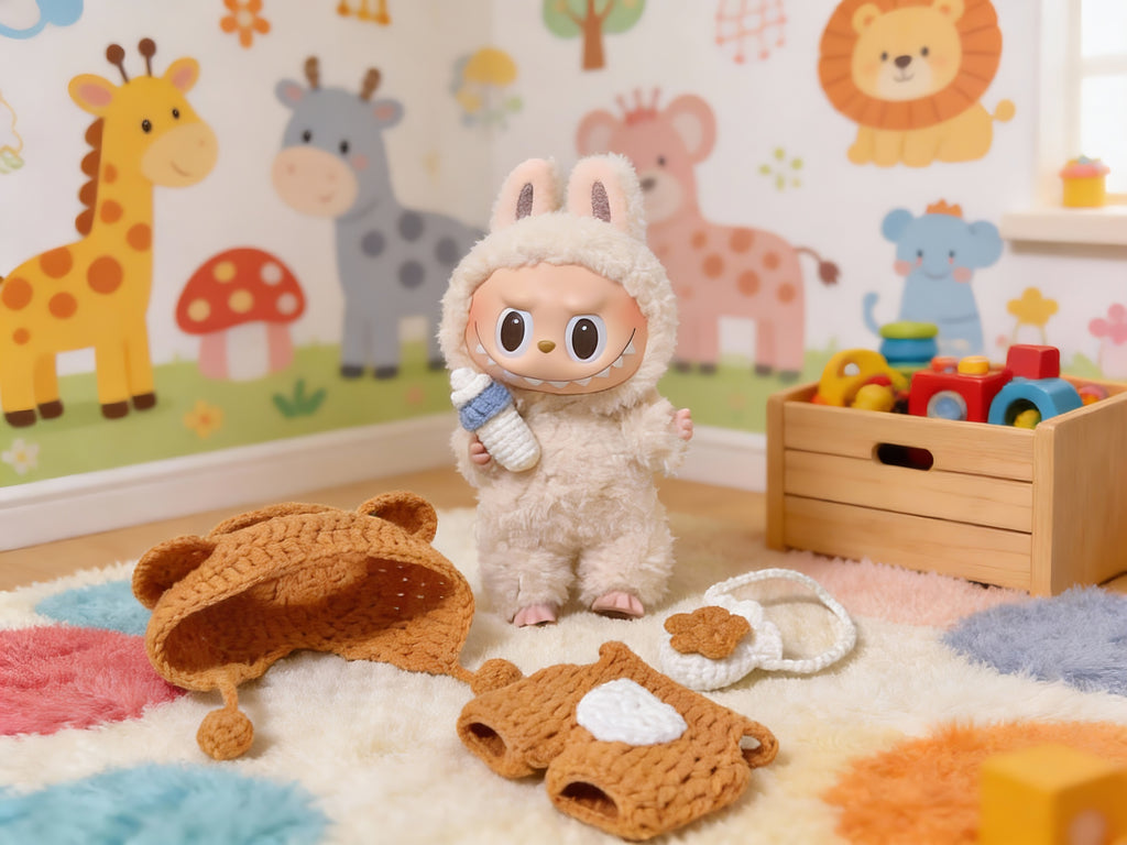 Labubu Bear Ear Hat Crochet Pattern | Doll Hat | Amigurumi Accessories