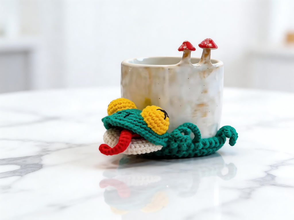 Pop-Up Lizard Coaster Crochet Pattern