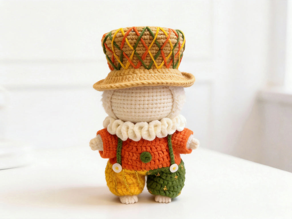 Labubu Little Ringmaster Doll Outfit Crochet Pattern – Circus Jumpsuit Set