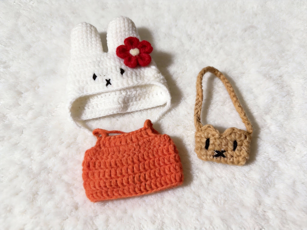 Labubu Bunny Crochet Dress and Hood Pattern – Garden Outfit Set
