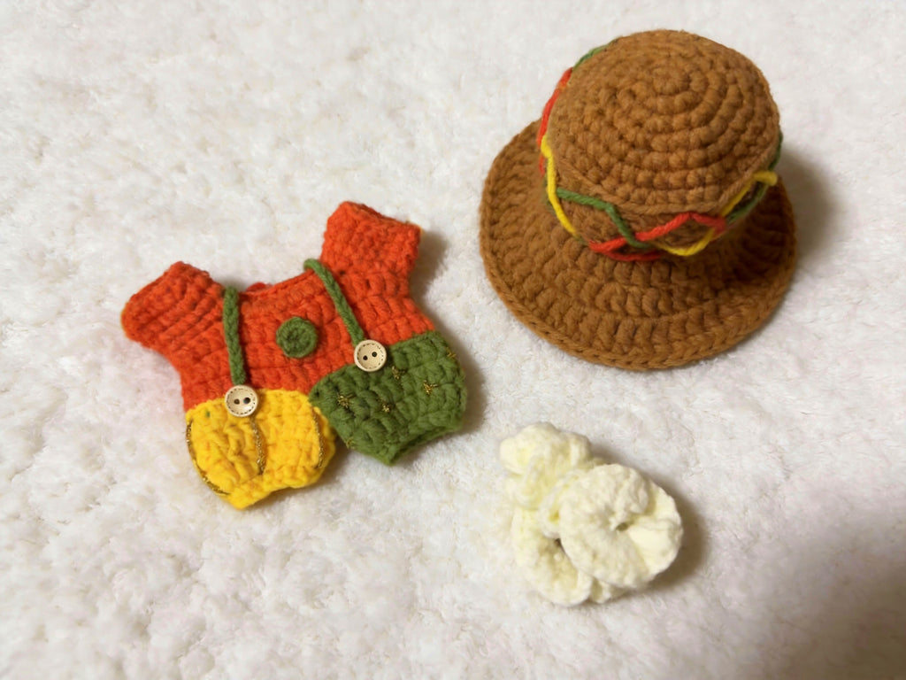 Labubu Little Ringmaster Doll Outfit Crochet Pattern – Circus Jumpsuit Set