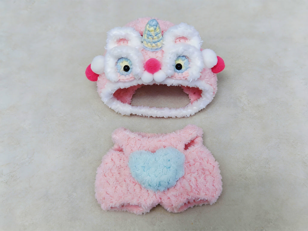 Labubu Lion Dance Outfit Crochet Pattern – Chinese Lion Costume, Festive Doll Clothes, Amigurumi plush