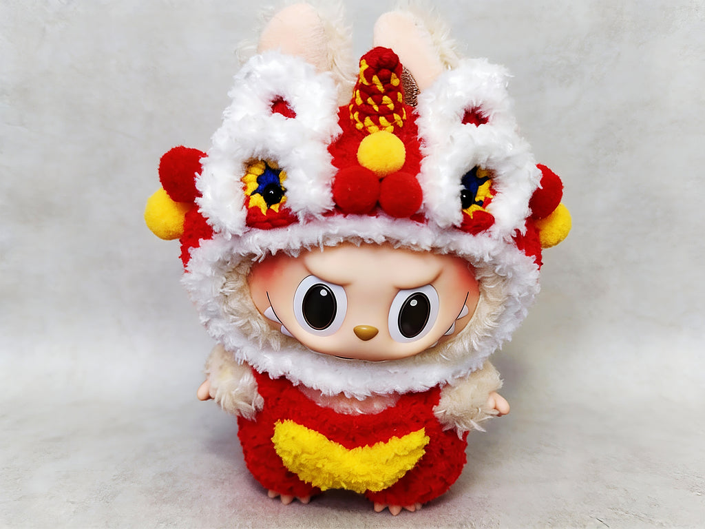 Labubu Lion Dance Outfit Crochet Pattern – Chinese Lion Costume, Festive Doll Clothes, Amigurumi plush