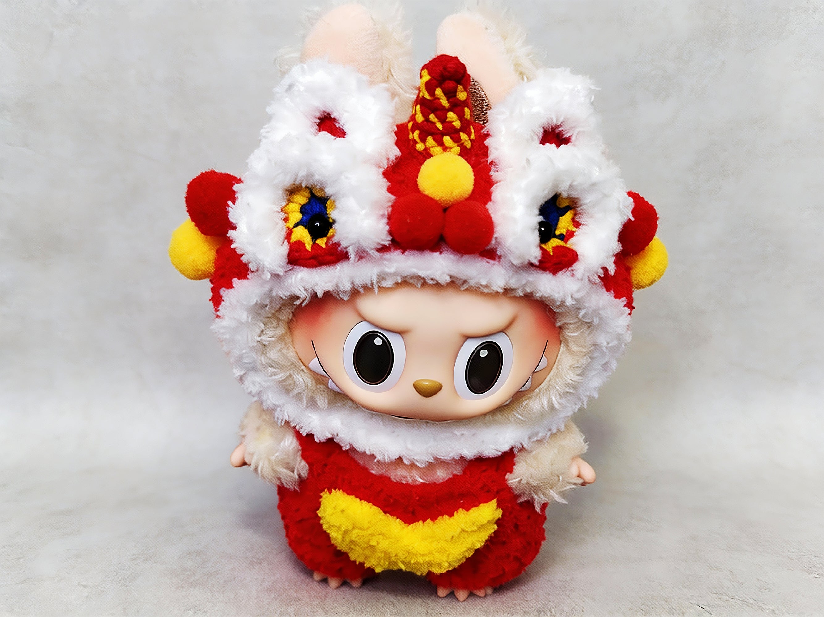 Labubu Lion Dance Outfit Crochet Pattern – Chinese Lion Costume, Festive Doll Clothes, Amigurumi plush