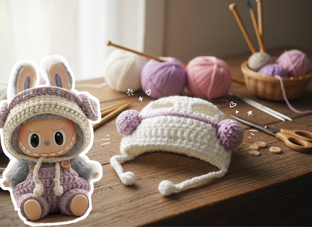 Labubu Headphone Doll Hat Crochet Pattern