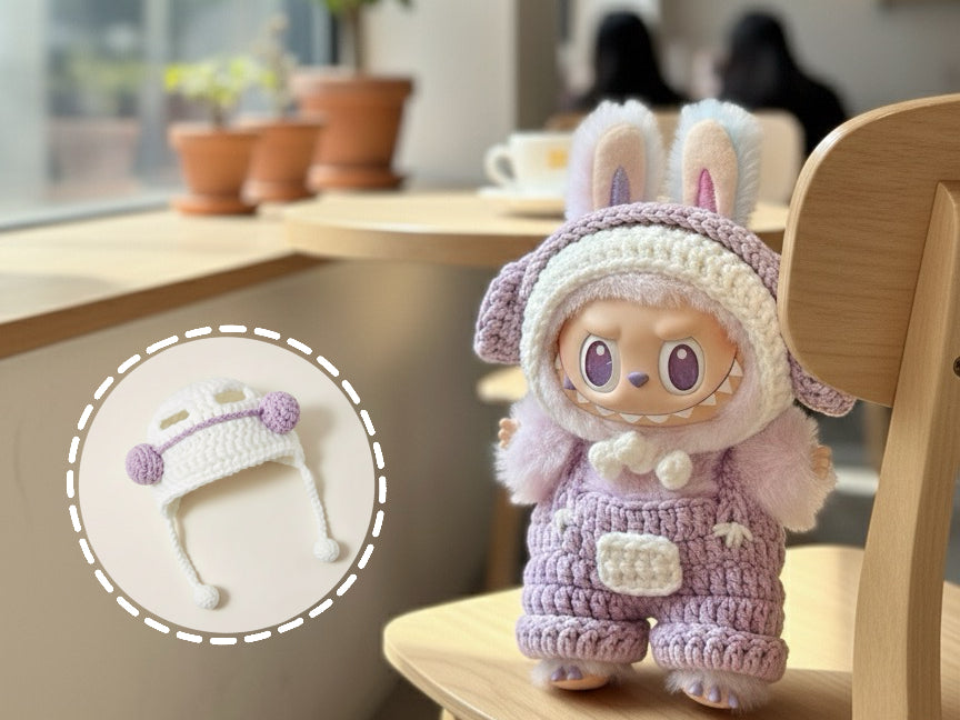 Labubu Headphone Doll Hat Crochet Pattern