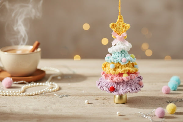 Colorful Christmas Tree Crochet Pattern – Hanging Ornament, Holiday Decoration