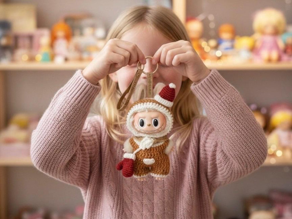 Labubu Gingerbread Outfit Crochet Pattern PDF – Christmas Doll Clothes