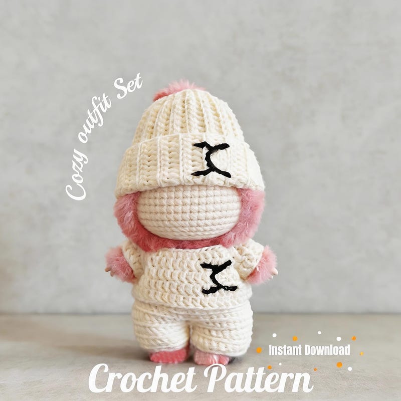 Cozy Outfit Crochet Pattern – Beanie, Sweater & Pants Set PDF