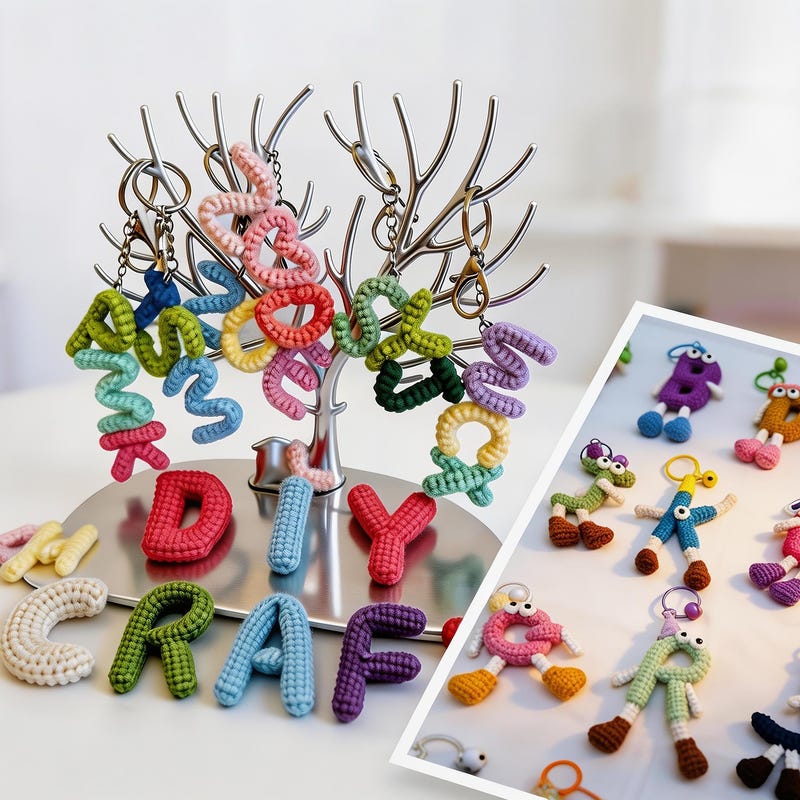 Alphabet Crochet Letters Pattern A–Z – Keychain & Name Decor PDF
