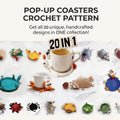 20-in-1 Animal Crochet Coaster Pattern Bundle – Pop-Up Mug Rug PDF